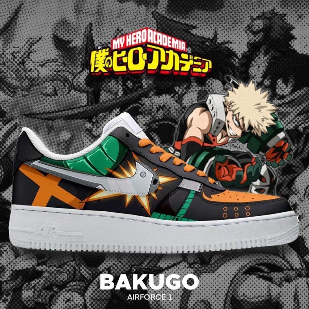 Bakugo My Hero Academia AF1 Shoes
