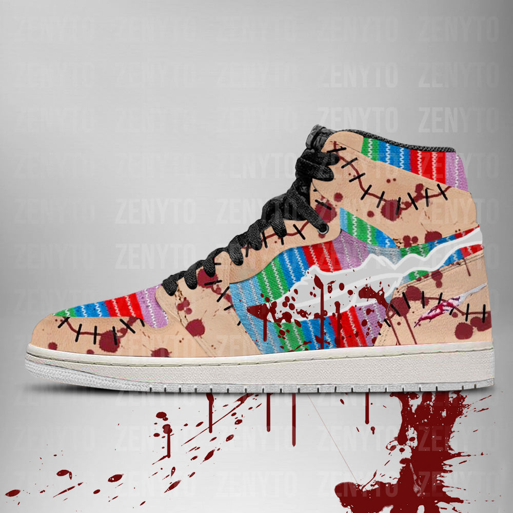 Chucky Halloween J1 High Top Shoes Version 2