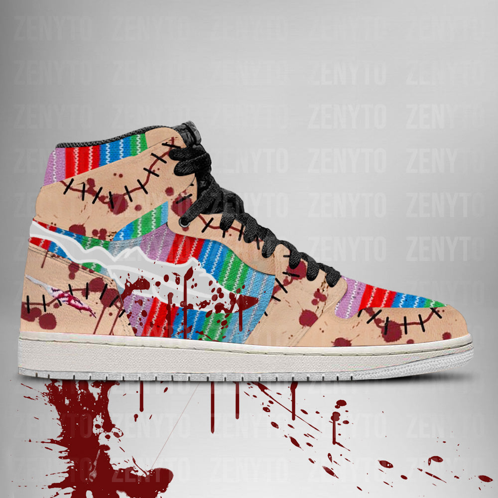 Chucky Halloween J1 High Top Shoes Version 2