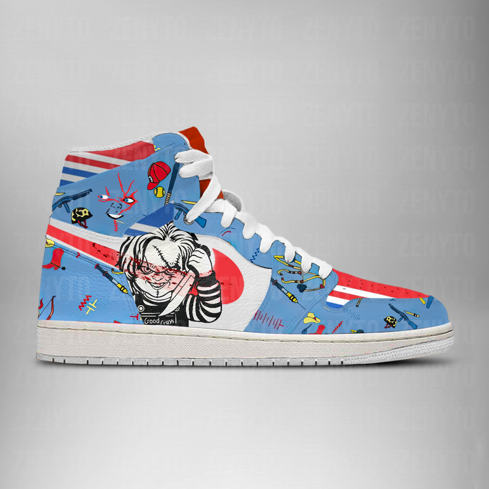 Chucky Halloween J1 High Top Shoes Version 5