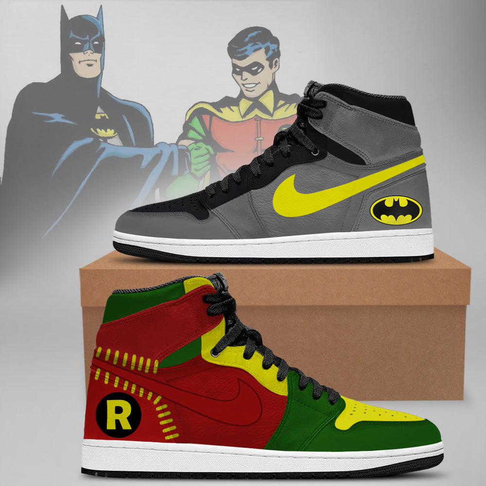 DC Batman & Robin AJ1 High Top Shoes