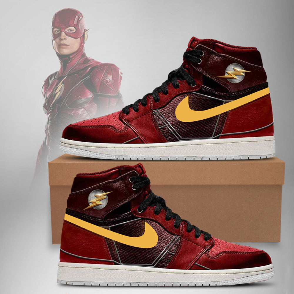 DC Justice League Flash Air Jordan 1 High Top Shoes