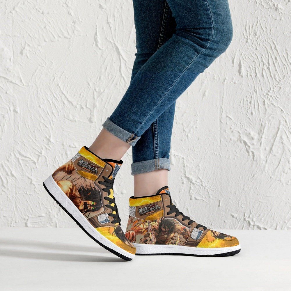 Eren Yeager Attack Titan Shingeki No Kyojin JD1 High Top Shoes
