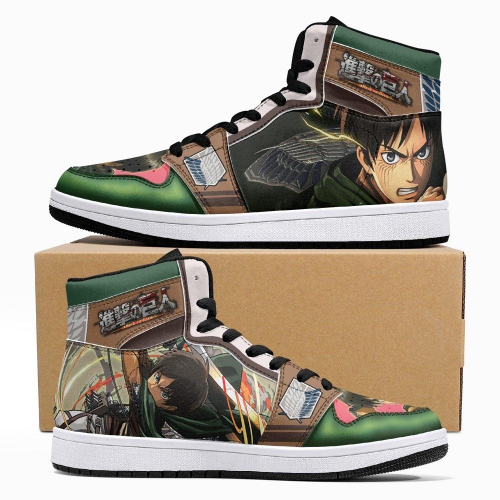 Eren Yeager Survey Corps Shingeki No Kyojin JD1 High Top Shoes