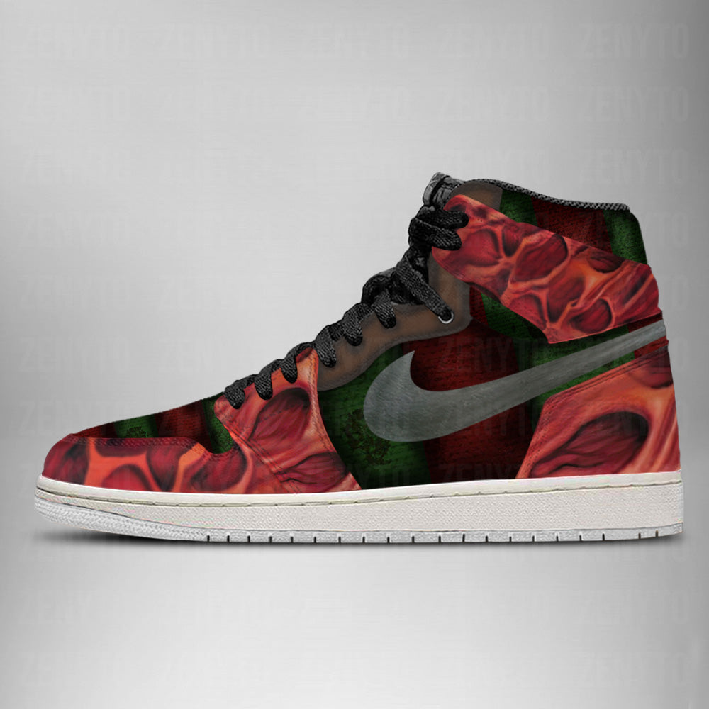 Freddy Krueger Halloween J1 High Top Shoes Version 2