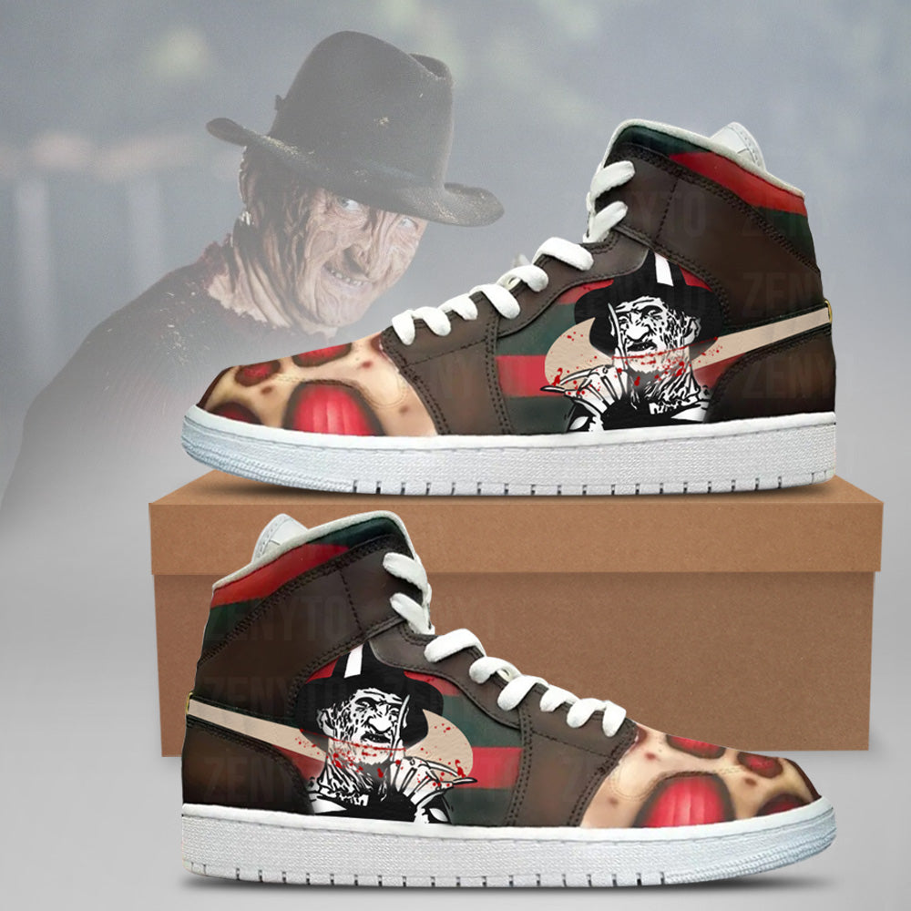 Freddy Krueger Halloween J1 High Top Shoes Version 4