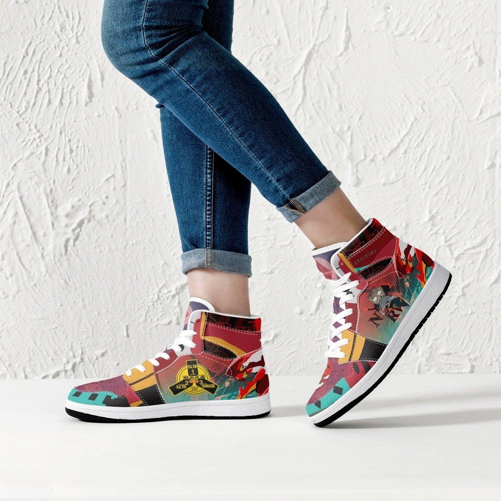 Gendo Ikari Eva Unit 02 Neon Genesis Evangelion JD1 High Top Shoes