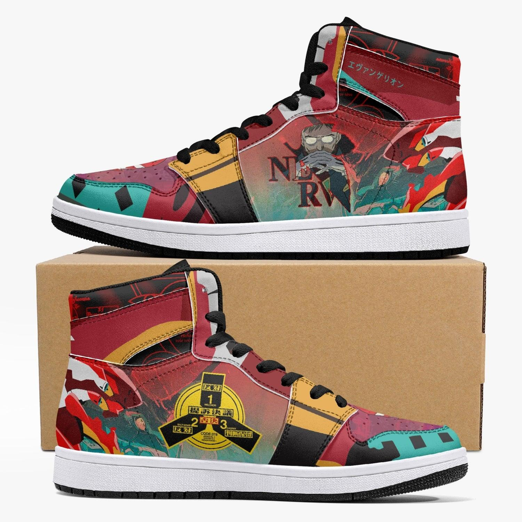 Gendo Ikari Eva Unit 02 Neon Genesis Evangelion JD1 High Top Shoes