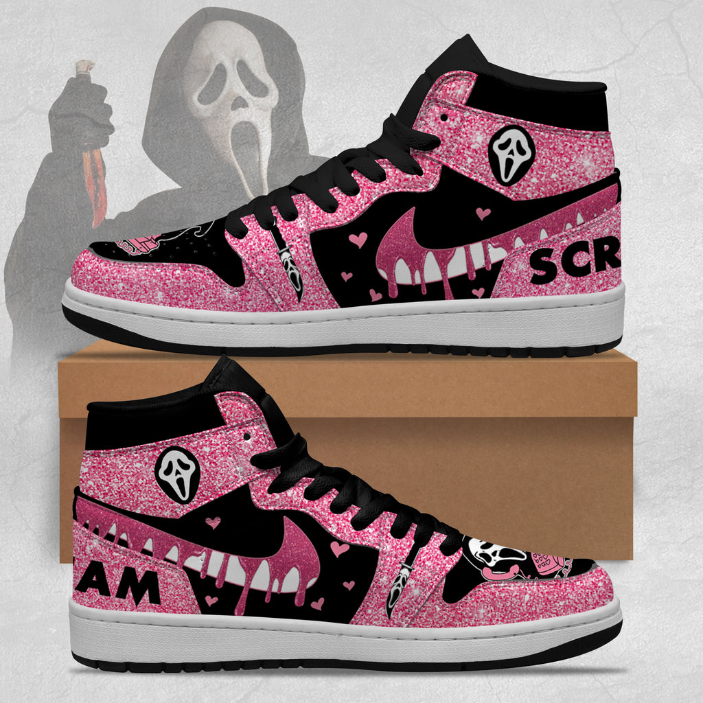 Ghostface Halloween J1 High Top Shoes