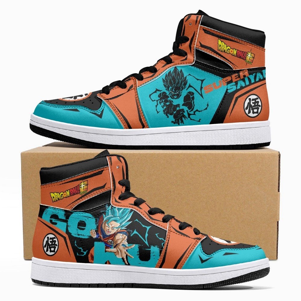 Goku Super Saiyan Blue Dragon Ball JD1 High Top Shoes