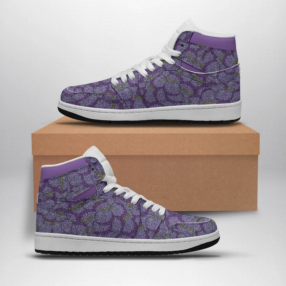Gomu Gomu No Mi Pattern One Piece AJ1 Shoes