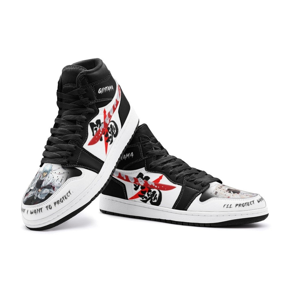 I'll Protect What I Want To Gintama J1 High Top Shoes