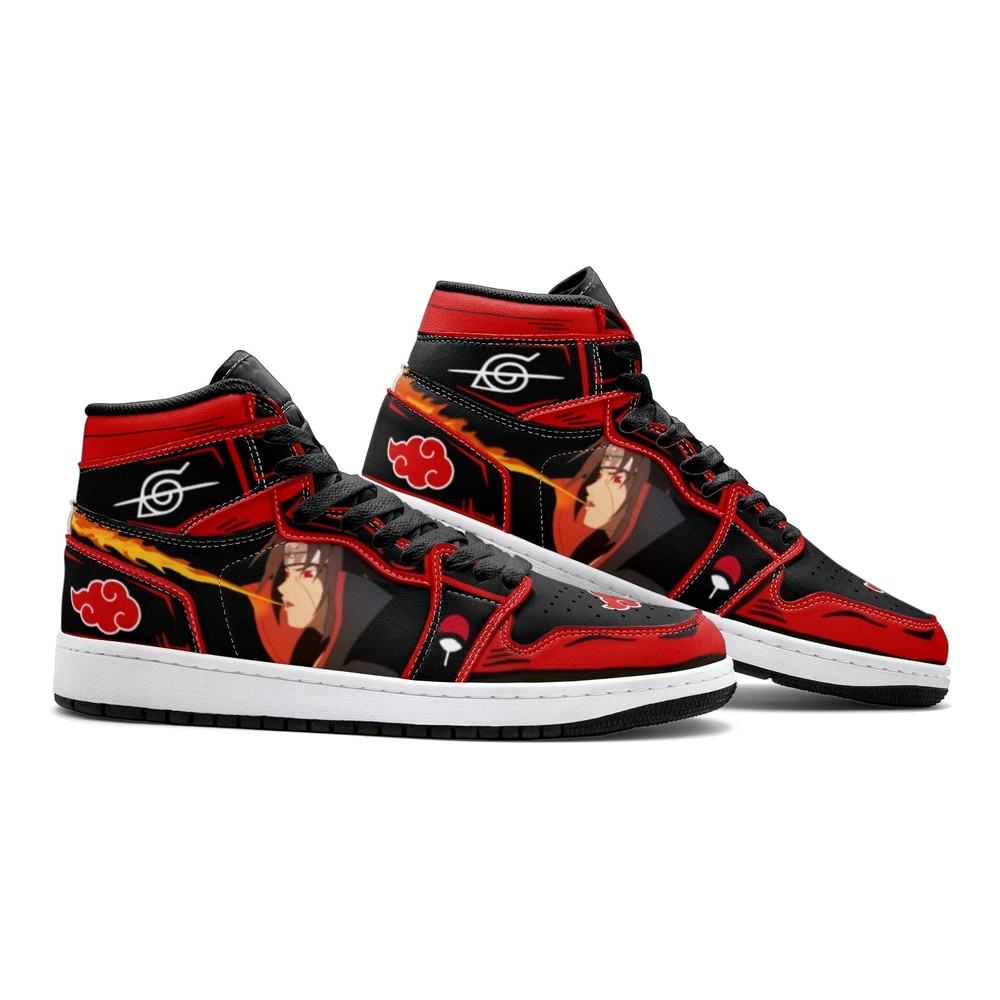 Itachi Clan Fireball Red Cloud Ninja J1 High Top Shoes