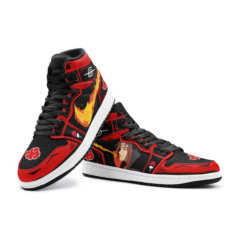 Itachi Clan Fireball Red Cloud Ninja J1 High Top Shoes