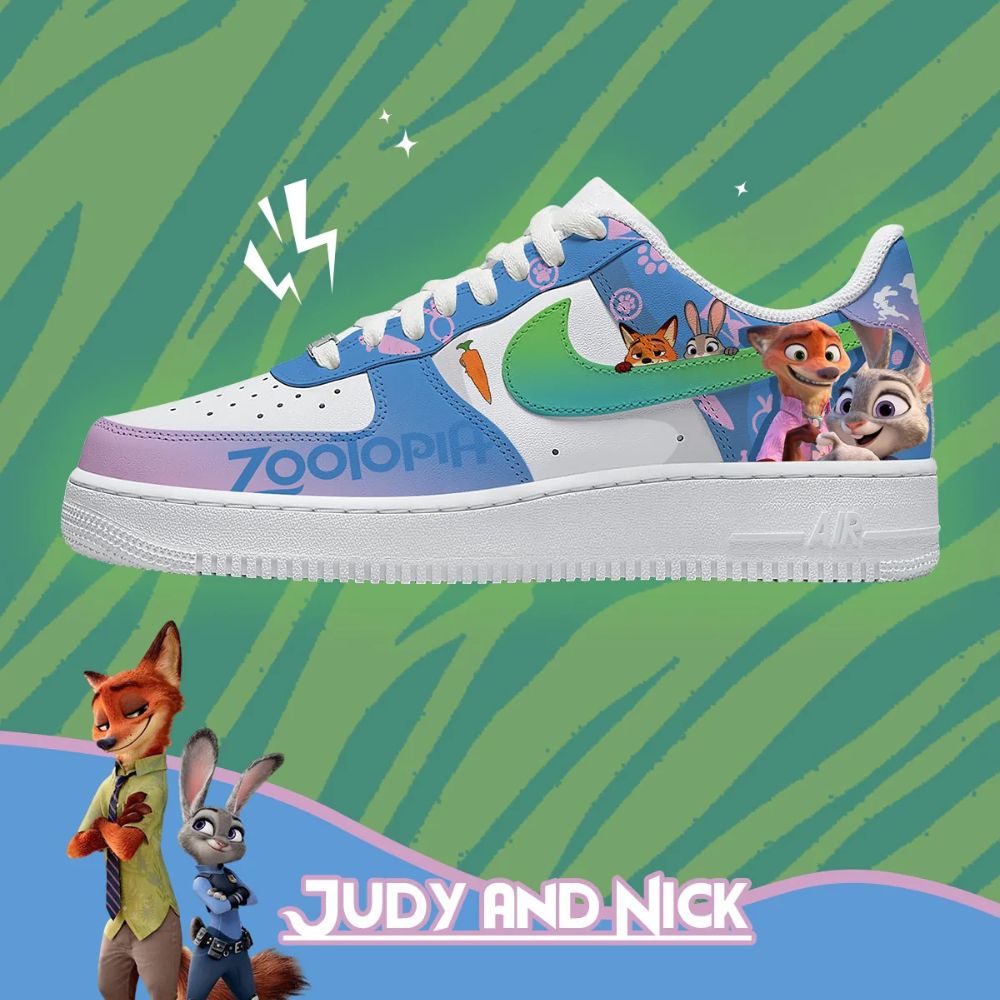 Judy Hopps Nick Wilde Zootopia Low Top Shoes