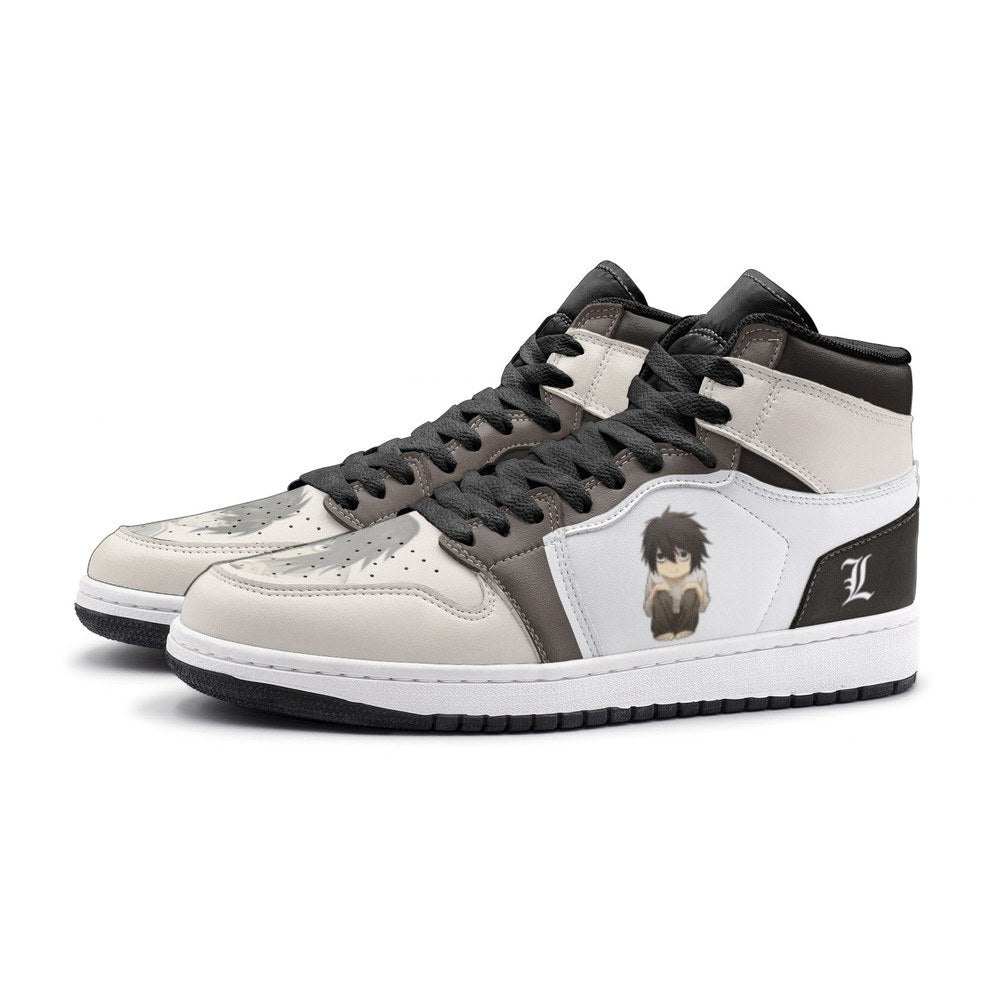 L Lawliet Desu Nōto J1 High Top Shoes