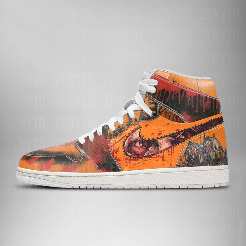 Leatherface Halloween J1 High Top Shoes Version 2