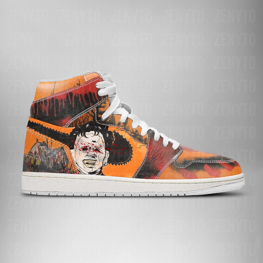 Leatherface Halloween J1 High Top Shoes Version 3