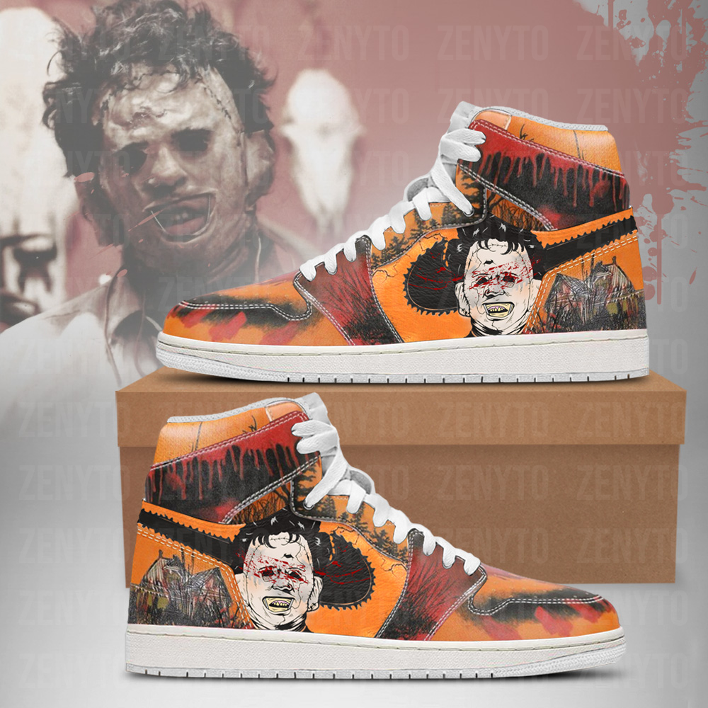 Leatherface Halloween J1 High Top Shoes Version 3