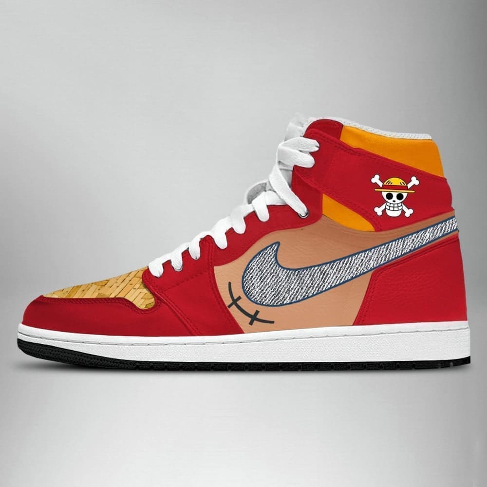 Luffy One Piece Air Jordan 1 High Top Shoes SMLOPA2