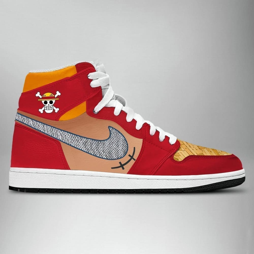 Luffy One Piece Air Jordan 1 High Top Shoes SMLOPA2