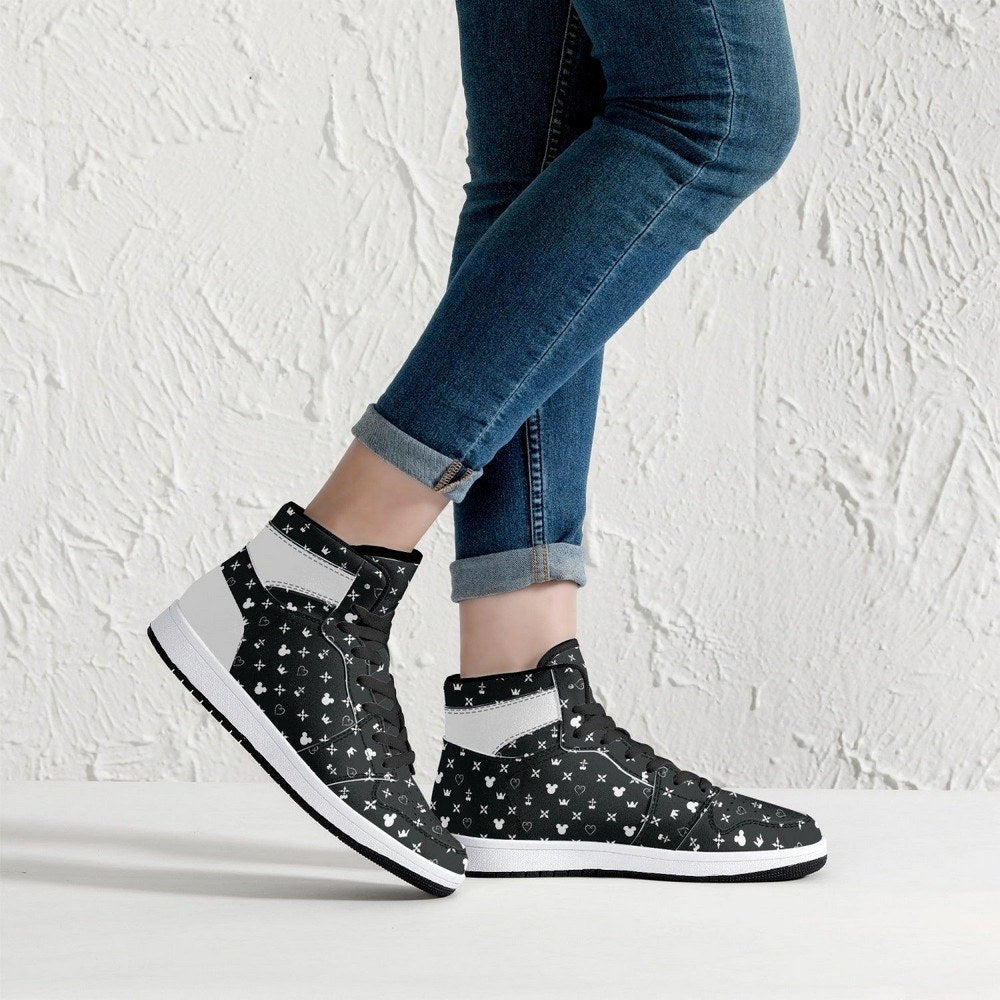 Magical Pattern Kingdom Hearts JD1 High Top Shoes