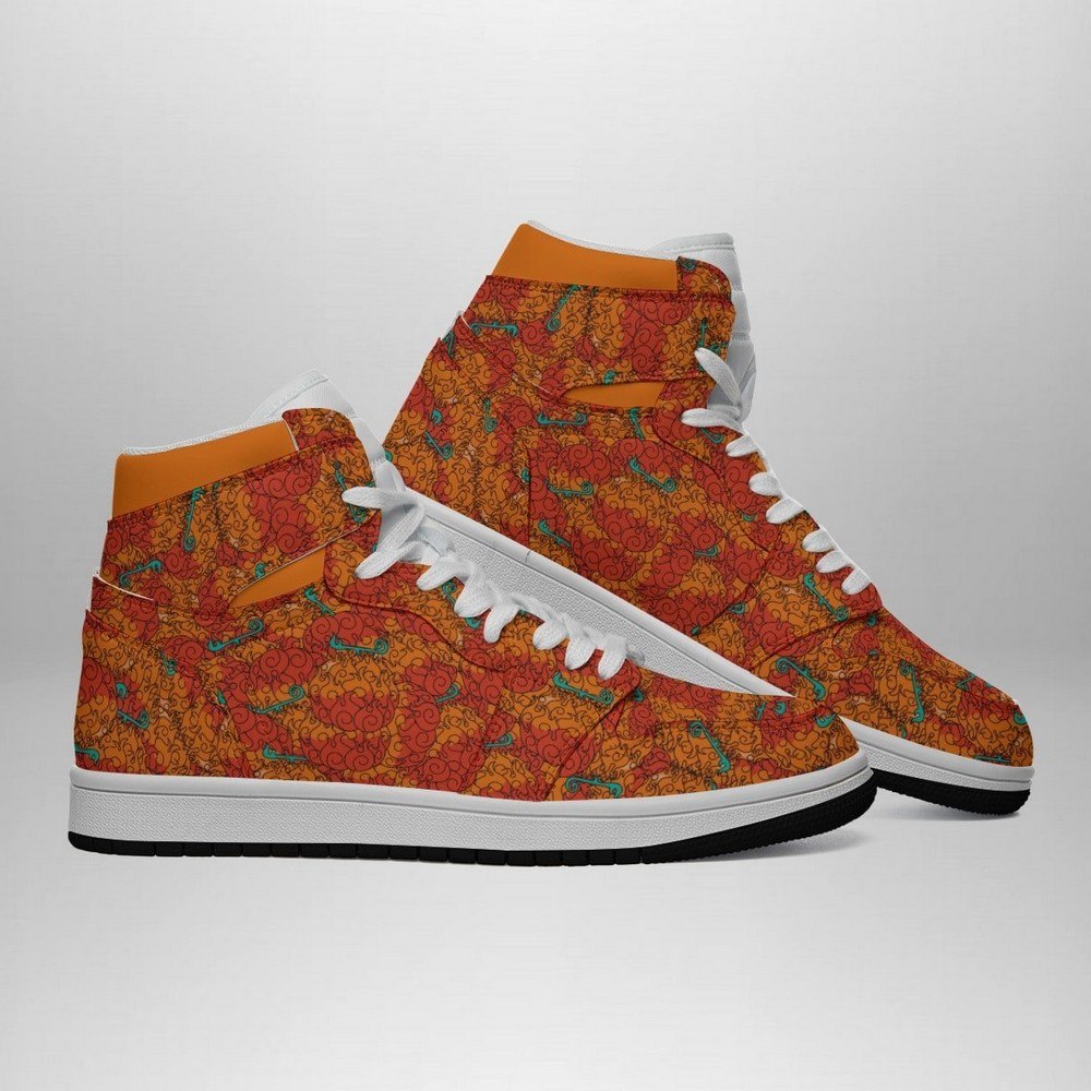 Mera Mera No Mi Pattern One Piece AJ1 Shoes