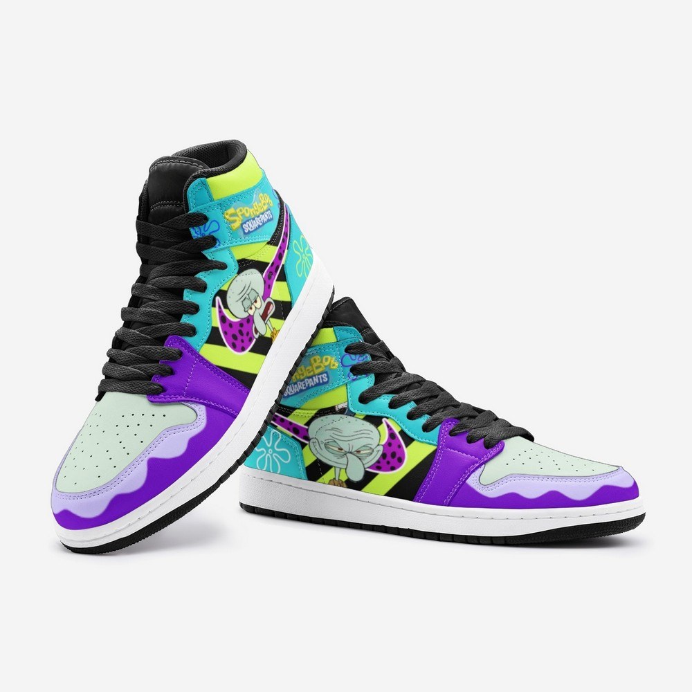 Mr. Squidward Q Tentacles Spongebob Air Jordan 1 High Top Shoes