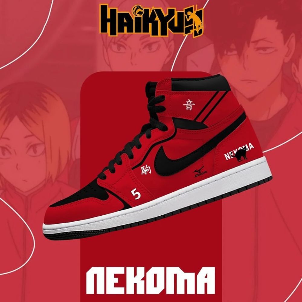 Nekoma Haikyuu AJ1 High Top Shoes