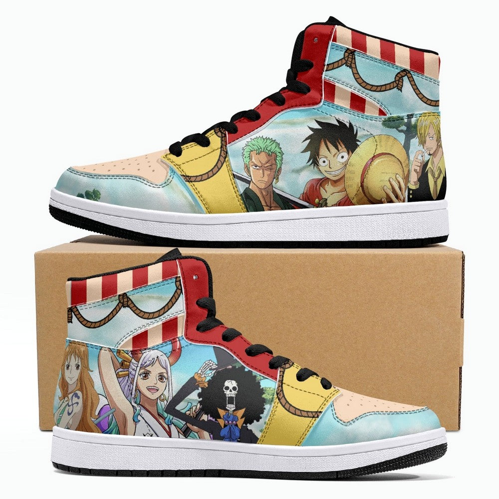 One Piece Characters JD1 High Top Shoes
