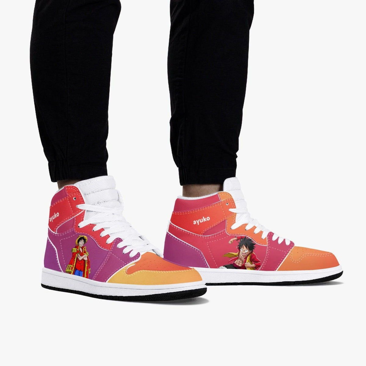 One Piece Luffy Armament Haki AJ1 High Top Shoes