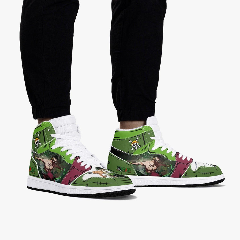 One Piece Roronoa Zoro Santoryu Three Swords AJ1 High Top Shoes