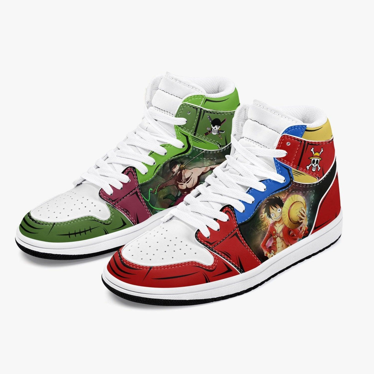 One Piece Zoro And Luffy AJ1 High Top Shoes