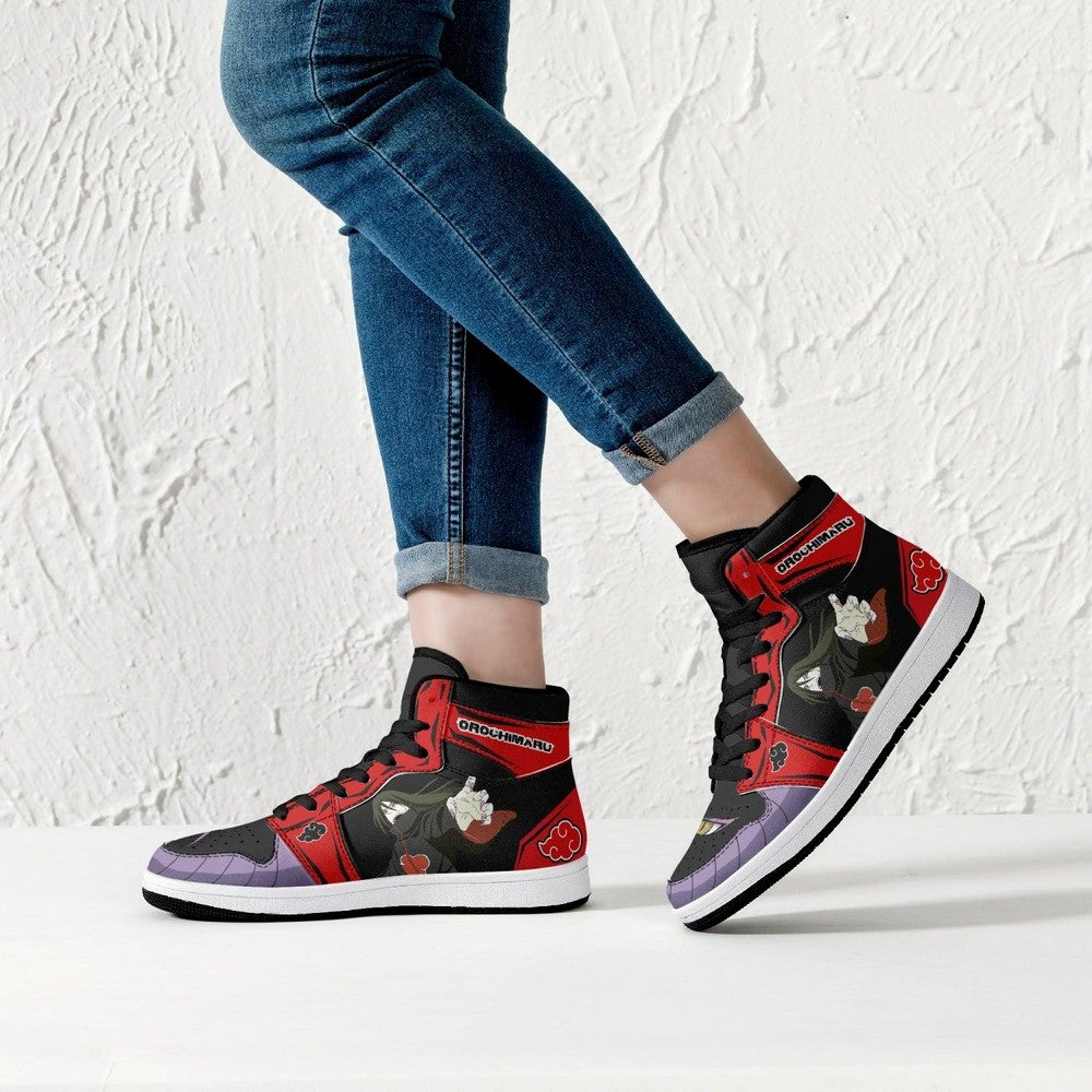 Orochimaru Red Cloud Ninja JD1 High Top Shoes