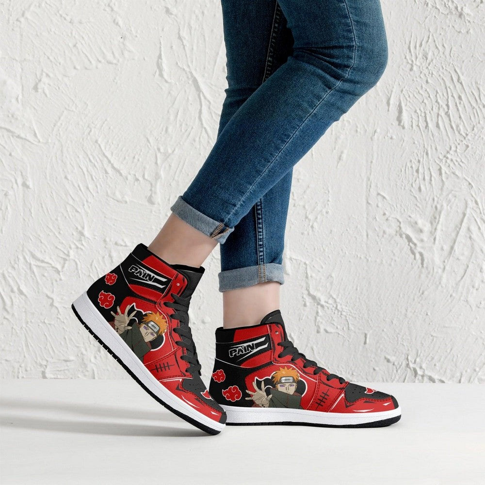 Pain Nagato Red Cloud Ninja JD1 High Top Shoes