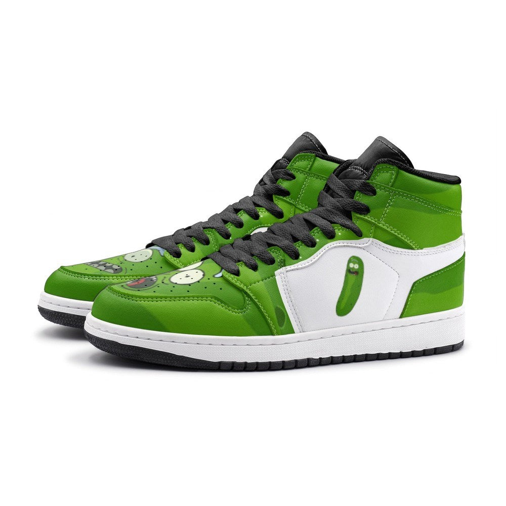 Pickle Rick Face Rick And Morty Air Jordan 1 High Top Shoes