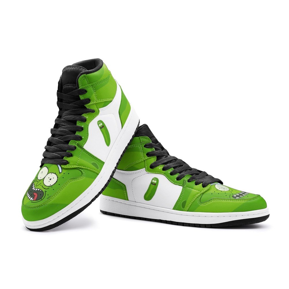Pickle Rick Face Rick And Morty Air Jordan 1 High Top Shoes