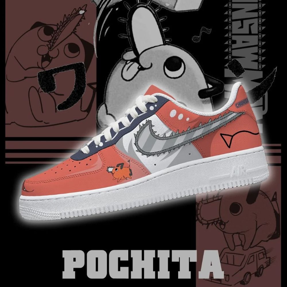 Pochita Chainsaw Man AF1 Shoes