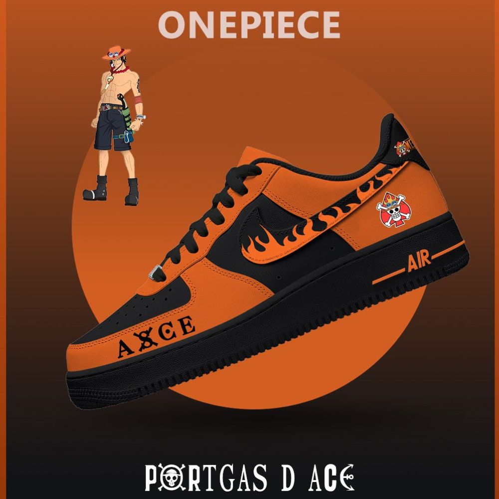 Portgas D Ace No.2 One Piece AF1 Shoes