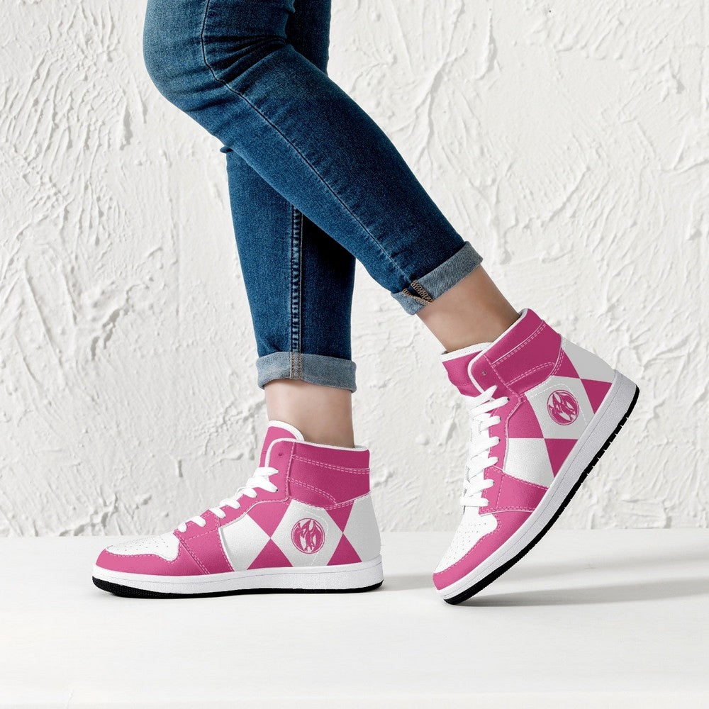 Power Rangers Pink JD1 High Top Shoes