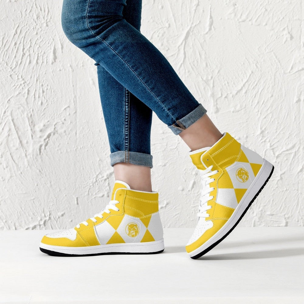 Power Rangers Yellow JD1 High Top Shoes