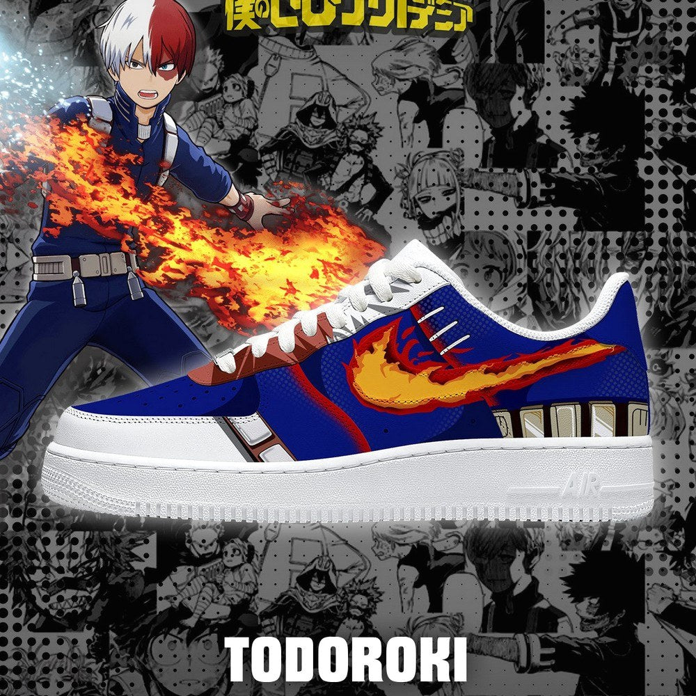 Shoto Todoroki Version 2 My Hero Academia AF1 Shoes