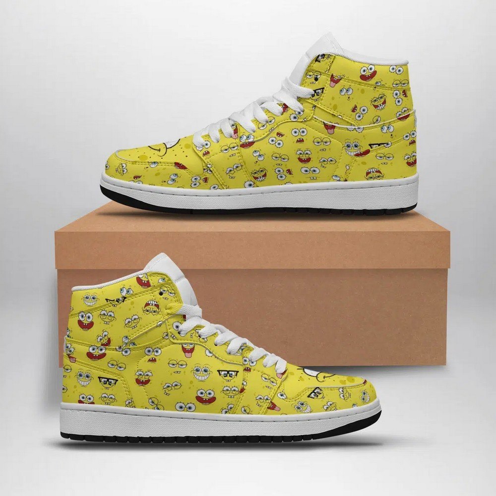 Spongebob Faces Spongebob Squarepants AJ1 Shoes