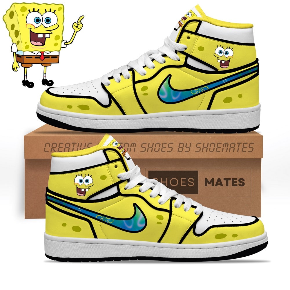 SpongeBob SquarePants Air Jordan 1 High Top Shoes