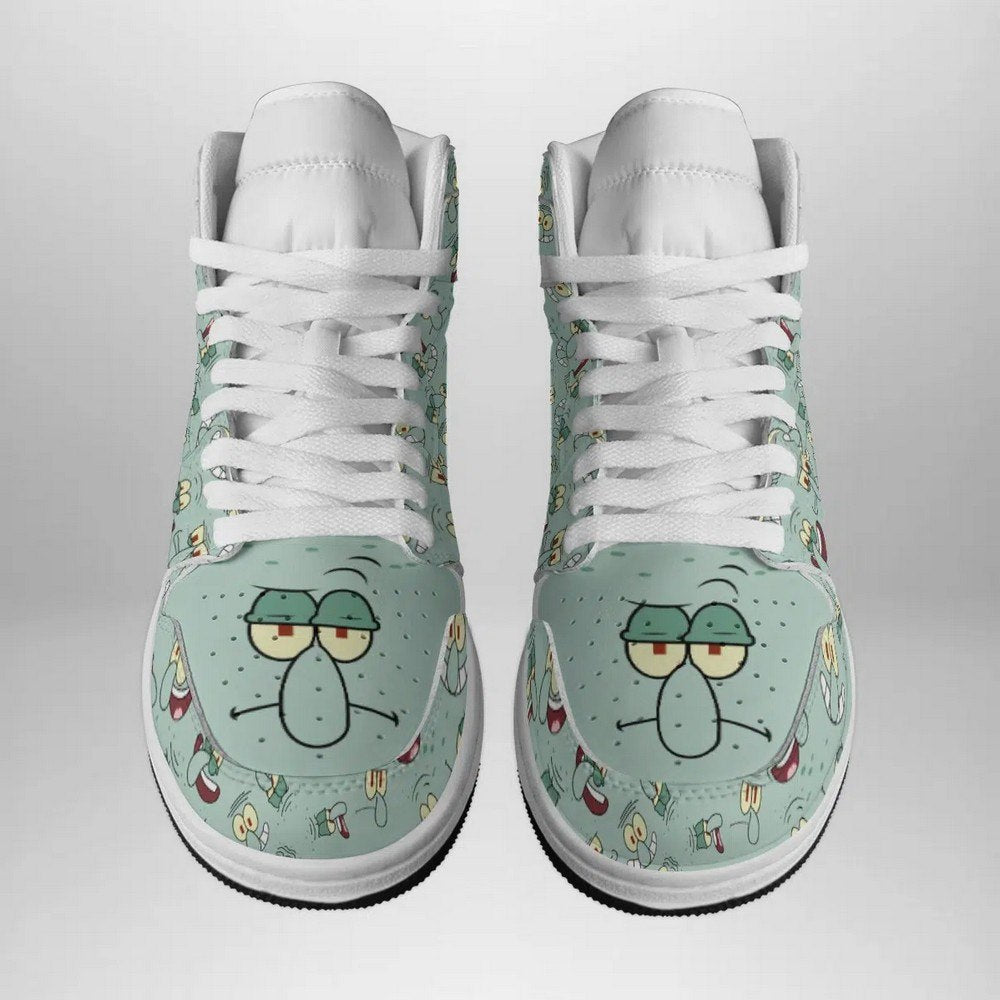 Squidward Faces Spongebob Squarepants AJ1 Shoes