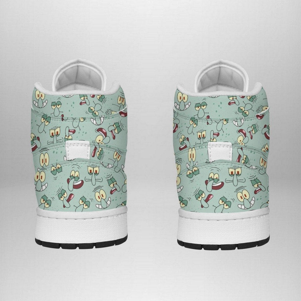 Squidward Faces Spongebob Squarepants AJ1 Shoes