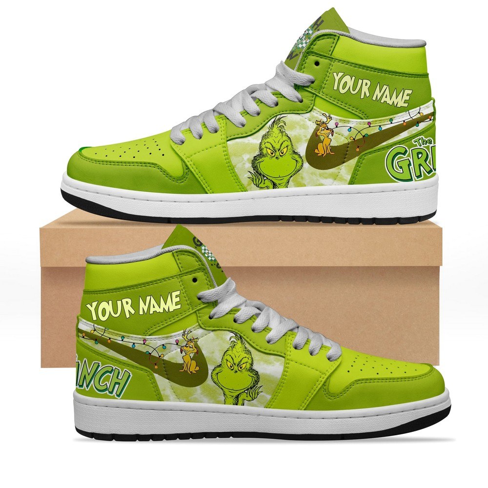 The Grinch AJ1 High Shoes For Men And Women
