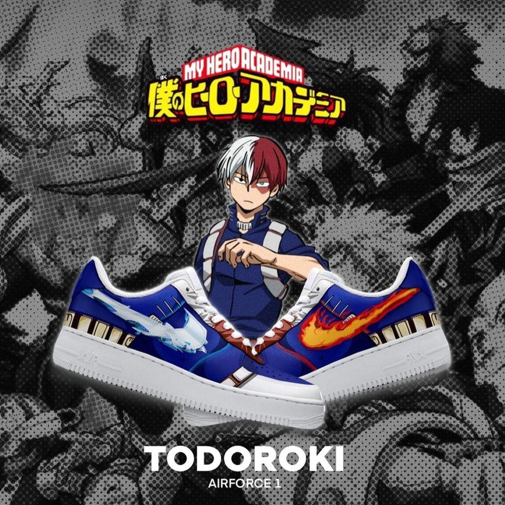 Todoroki My Hero Academia AF1 Shoes
