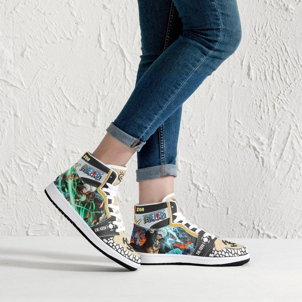Trafalgar D. Law Dressrosa One Piece JD1 High Top Shoes