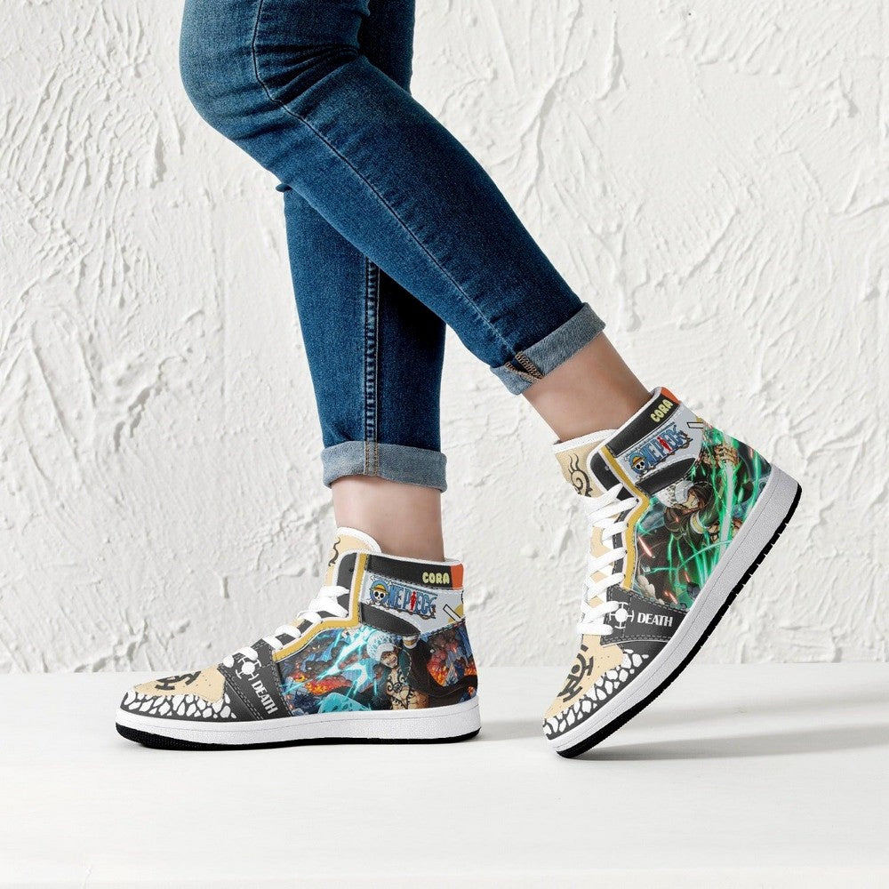 Trafalgar D. Law Dressrosa One Piece JD1 High Top Shoes